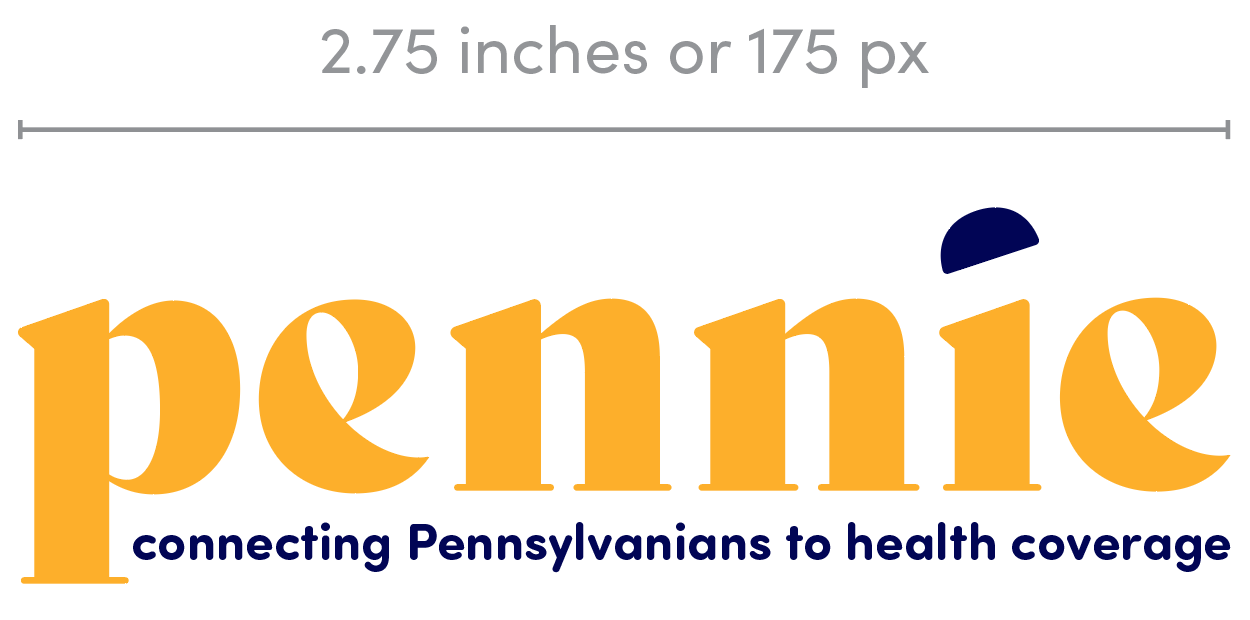 yellow pennie logo  minimum size descriptor