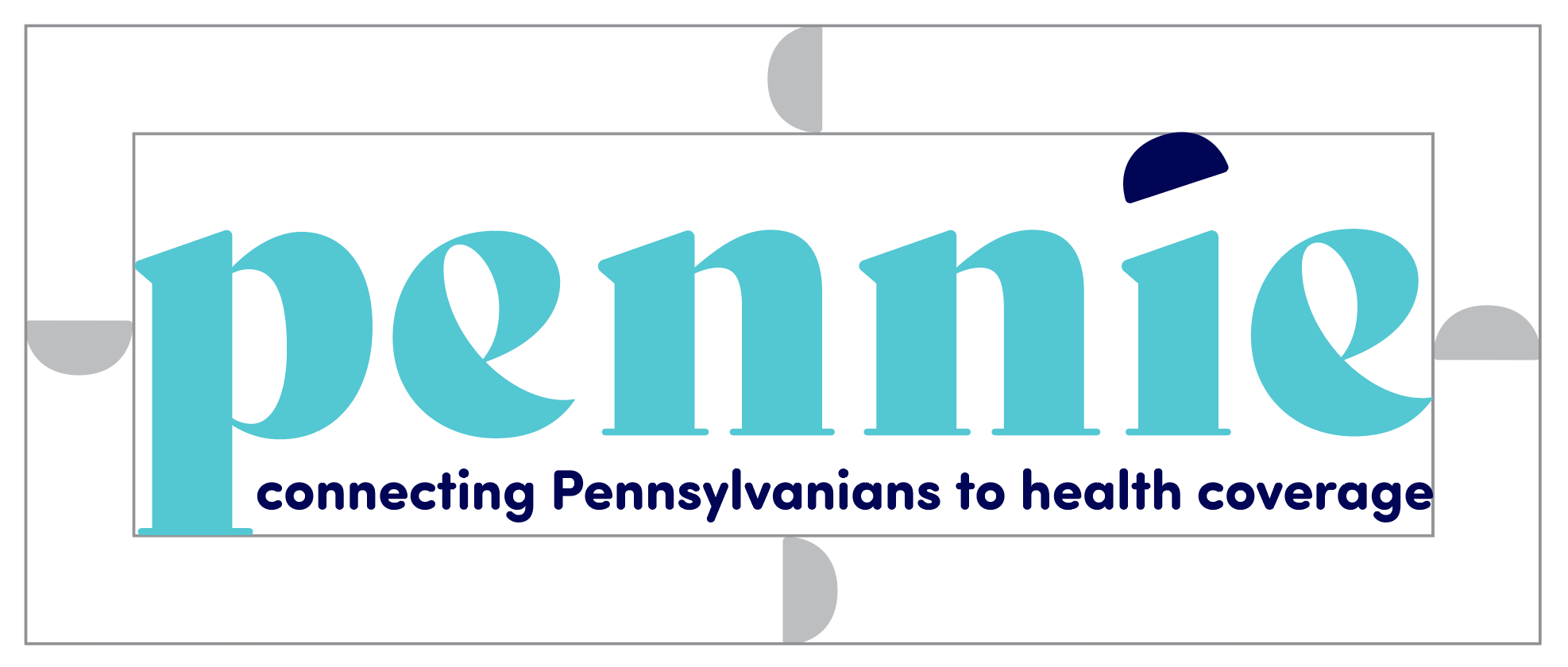 teal pennie logo mô tả khoảng cách tối thiểu