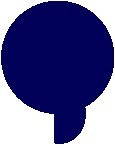 ícone de citação azul