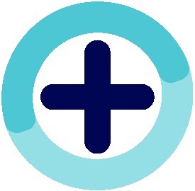 ícone de mais num círculo azul-petróleo